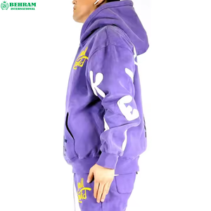 Sweat-shirts à capuche personnalisés 2026 en coton 100% de haute qualité, effet délavé, en molleton ou tissu éponge français, imprimés numériquement, écologiques, avec logo thermique - Product Image 5