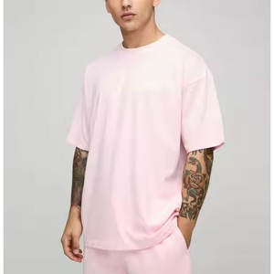 ชุดเสื้อกางเกงฮิปฮอปของผู้ชายผ้าคอตตอน100% สั้นพิมพ์ลายโลโก้พัฟระบายอากาศได้แห้งเร็วเป็นมิตรกับสิ่งแวดล้อมสำหรับฤดูร้อน - Product Image 2