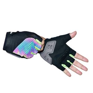 Gants de vélo demi-doigts, anti-chocs, respirants, pour homme et femme, fabrication de qualité supérieure au Pakistan. - Product Image 6