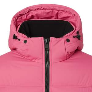 Blouson d'hiver matelassé rose à capuche pour homme, style streetwear, léger, chaud et isolé, avec motif, fabrication B2B - Product Image 5