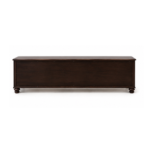 Meuble TV Classique en Bois Massif avec Double Porte, Étagère Ouverte et Tiroir – Élégant Meuble de Salon - Product Image 5