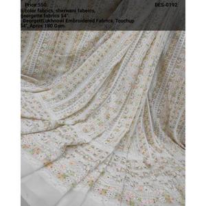 Jacquard Georgette Broderie Sherwani Tissus Tricoté Produit En Vrac pour Costume Broderie Avec Motif Brodé - Product Image 1
