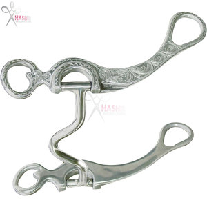Premium Western Stainless Steel Aluminum <b>Engraved</b> Reusable Med Port Show Bit Durable Horse Riding Training Bits Customizable - Product Image 2