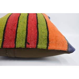 Almohada Kantha de retazos de lana multicolor, cojín decorativo de 16x24 pulgadas tejido con patrón Vintage - Product Image 5