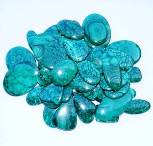 Belle Malachite Naturelle Quartz Pierres Précieuses En Vrac En Gros Mélange Forme Cabochon pour La Fabrication De Bijoux - Product Image 2