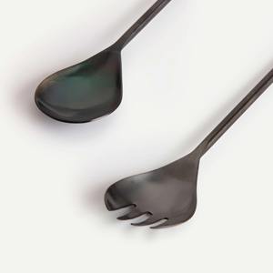 Utensilios para ensalada Servidor de ensalada de acero inoxidable Durable y elegante para restaurantes Catering y hogar Diseño de cubiertos resistente - Product Image 2