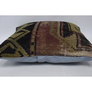 Multicolor Bohemian Patchwork Kilim Pillow 16x16 Inch Luxury Woven Wool <b>Cushion</b> with Vintage <b>Print</b> for Christmas Decor Floor Use - Product Image 5