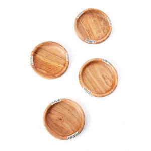 Sous-verres en marbre incrusté de laiton de style élégant forme ronde cuisine et restaurant utilisés sous-verres de tasse à thé de haute qualité tapis et tampons - Product Image 4