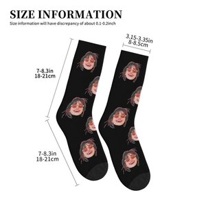 Calcetines DE CARA personalizados atléticos para hombres, novedad personalizada con foto de cara, Regalos divertidos para hombres y mujeres, Spandex/poliéster antisuciedad - Product Image 5