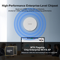 AX3000 WiFi 6 Ceiling Mount Access Point Dual Band Gigabit PoE Wireless AP dengan MU-MIMO & OFDMA Enterprise Indoor WiFi Mesh