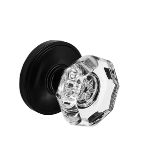 Set di Maniglie per Porte Interne in Cristallo Ottagonale con Pomello Cilindrico e Chiusura a Tubo, Maniglie Premium per Finestre - Product Image 3