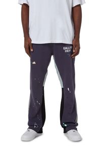 Men's Casual <b>Flared</b> Sweatpants in Contrasting Colors with Splash Ink Printing Sustainable Winter <b>Leggings</b> Wholesale - Product Image 5