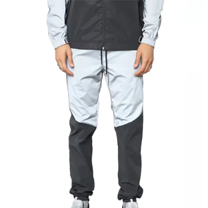 Conjunto corto cortavientos personalizado de alta calidad para hombre, conjunto de chándal de nailon cortavientos transpirable de ajuste relajado sólido para verano - Product Image 6