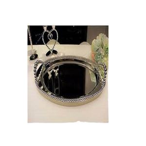 Nouveau métal noir brillant de luxe avec 2 décorations de poignées antiques Nouveau plateau de mariage moderne et élégant à vendre à un prix abordable - Product Image 1