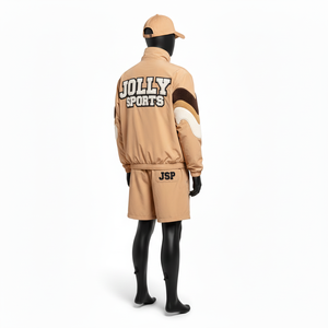 Conjunto Corto de Chaqueta Cortavientos para Mujer, Exterior de Poliéster Suave, Paneles Curvos de Color, Logotipo Personalizado, Conjunto de Shorts Cortavientos Transpirables para Mujer - Product Image 5