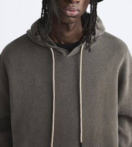 Vente en gros de survêtements de sport pour hommes avec logo vierge solide pour l'hiver/Ensemble sweat à capuche et jogging avec broderie imprimée - Product Image 4