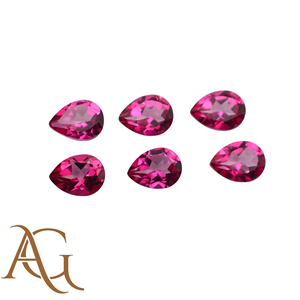 พลอยโทแพซสีชมพูธรรมชาติทรงลูกแพร์เจียระไนทรงลูกแพร์พลอยหลวมเคลือบโทแพซคุณภาพสูงสำหรับทำเครื่องประดับ ขนาด 6x4 มม. 6x8 มม. 8x10 มม. - Product Image 3