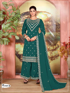 Nuevo Traje de Organza Pesada con Bordado y Trabajo a Mano con Dupatta Elegante para Venta al por Mayor - Product Image 3