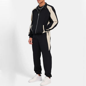 Venta al por mayor de los hombres de invierno Casual Nylon Trim Sport Chándal Transpirable Cintura elástica Traje de dos piezas para adultos - Product Image 1