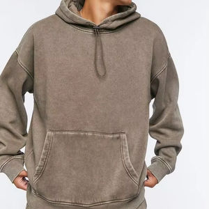 Sudaderas con Capucha, Sudadera Extra Grande, Sudadera con Capucha Lavada al Ácido, Sudadera Gruesa, Sudadera Vintage de Felpa de Algodón - Product Image 1