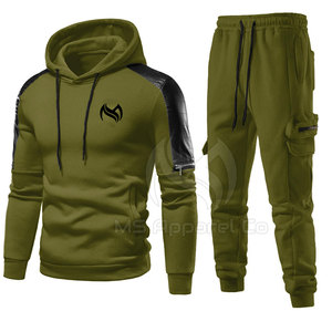 Survêtement 2 pièces pour homme en coton 100% écologique respirant de haute qualité en gros personnalisé pour l'hiver Streetwear - Product Image 1