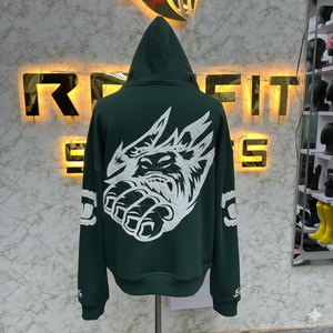 Sweat à capuche à fermeture éclair imprimé sur mesure de taille confortable, imprimé en relief, fabriqué en usine, prix bas, sweat à capuche pour hommes, sweat à capuche pour hommes - Product Image 4