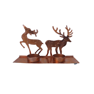 Nuevo soporte decorativo de hierro 2 T Lite, lámina de oro, nuevo diseño, tarro de vela para sala de estar y decoración navideña hecha a mano - Product Image 5