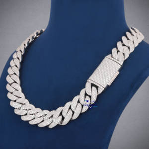 Los últimos accesorios más vendidos hicieron diamantes cultivados en laboratorio de Plata de Ley 925 con cadena cubana única y de estilo Hip Hop - Product Image 2