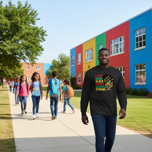 Camiseta de Manga Larga con Diseño Inspirado en la Melanina para Afroamericanos, Producto Promocional - Product Image 3
