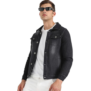 Vente de gros Jeans de qualité supérieure Vestes en jean stylées Veste en jean en coton pour homme Veste en jean décontractée avec impression de logo personnalisé pour hommes - Product Image 2