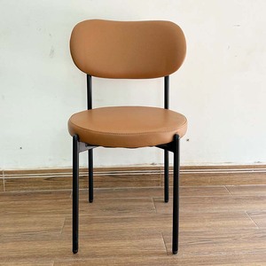 CBBA110 Modern 1m <b>Round</b> <b>Dining</b> <b>Table</b> with <b>4</b> Leather Chairs MDF Wood Style Home Furniture <b>for</b> Living Room Bedroom or Bathroom - Product Image 5