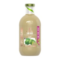 Jus de citron vert 100% biologique pur, jus de citron vert biologique NFC naturel de Géorgie avec pulpe en bouteilles de 200ml/300ml/750ml/1l