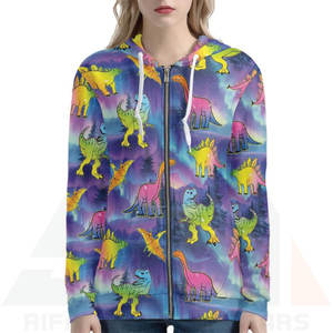 Sweat-shirt technique léger et respirant pour femme, à capuche, en tissu éponge, avec motif galaxie et ciel nocturne, pour la mode quotidienne - Product Image 3