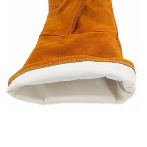 Guantes de soldadura de cuero de fibra de papel de aluminio resistente al calor extremo guantes de extinción de incendios de seguridad industrial impermeables - Product Image 3