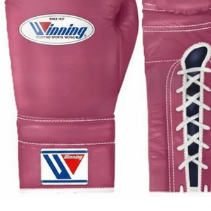 Gants de boxe à lacets Winning, rose foncé, cuir véritable, gants d'entraînement de boxe professionnels, gants de sparring, édition femme, 8oz 10oz 12oz - Product Image 3