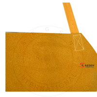 Tablier de soudage ST-1535 Jaune en cuir de vachette pleine fleur de qualité supérieure, robuste, résistant à la chaleur, coupe ample, vêtement de sécurité avec sangles en toile de coton