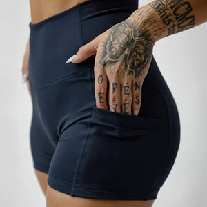 Nouveau chaud femmes bout à bout Yoga tenues sport Gym entraînement Shorts de course Logo personnalisé vêtements de sport Gym exercice Shorts - Product Image 4