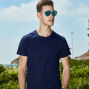 Logotipo de serigrafía personalizado de alta calidad mercerizado 100% algodón camiseta lisa 200GSM fabricante camiseta para hombres DDP envío - Product Image 4