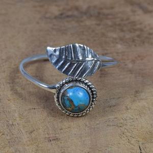 Turquopise bague en pierres précieuses bijoux pour femmes argent Boho Style bijoux 925 en argent Sterling tendance bague faite à la main cadeau pour elle - Product Image 4