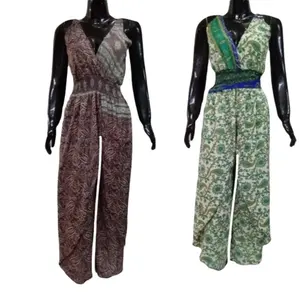 חדש משי סארי הודי Boho שמלת כמו מכנסיים מודפס רב עיצובים מגוון צבע 2022 חם מחפש שמלה סיטונאי