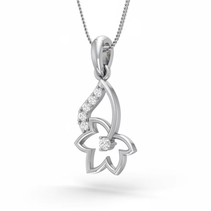 จี้เพชรทองคำ 14K ลายดอกไม้คลาสสิกธรรมชาติสำหรับผู้หญิง - Product Image 1