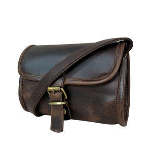 Genuine Leather Flap Crossbody <b>Bag</b> <b>Womens</b> Brown Handcrafted Purse with Zipper and Side Pocket Design - Product Image 1