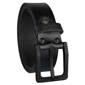 Baixo MOQ Italiano Grão Completa Do Couro Dos Homens Cinto De Couro Genuíno em Preto com Bronze Pin Buckle cintos de couro Genuíno do Paquistão