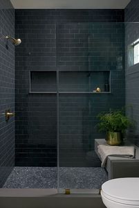 Striped Black Marble <b>Mosaic</b> Tile Polished Modern Amalfi Design 8mm Thick Water Resistant Eco-Friendly 5 Year Interior Wall - Product Image 3