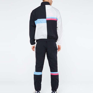 Logo personnalisé toile de haute qualité respirant écologique coupe-vent deux pièces Jogging costumes réfléchissant Zip Streetwear Vintage - Product Image 3