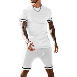 Ensemble court pour homme authentique en coton respirant, couleurs variées, prix abordable, vente en ligne, directement de l'usine, ensemble court pour homme - Product Image 3