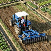 1BZLY Trailed Heavy Duty Disc Harrow dengan Poros Persegi dan Hub Bantalan Terintegrasi untuk Reklamasi Lahan yang Digerakkan Traktor Bertenaga Tinggi.