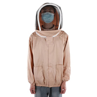 Hochwertige Imker-Baumwolltuch-Bienenzucht ausrüstung Bienenstock-Imker jacke mit Schleier bienen kleidung