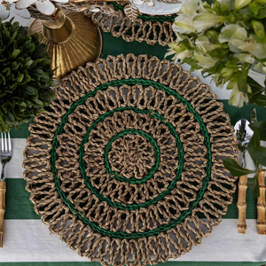 Rustic Charm Seagrass <b>Placemat</b>, Floral Shaped <b>Placemats</b> <b>For</b> <b>Christmas</b> Party Decor Table Top Decor Wholesale From Vietnam - Product Image 5