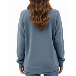 เสื้อสเวตเชิ้ตผู้หญิงทรงโอเวอร์ไซส์ ผ้าฟลีซคอตตอน 100% ระบายอากาศได้ดี ไม่เป็นขุย สำหรับฤดูหนาว ผลิตโดย High Manufacturer Street Clothing - Product Image 2